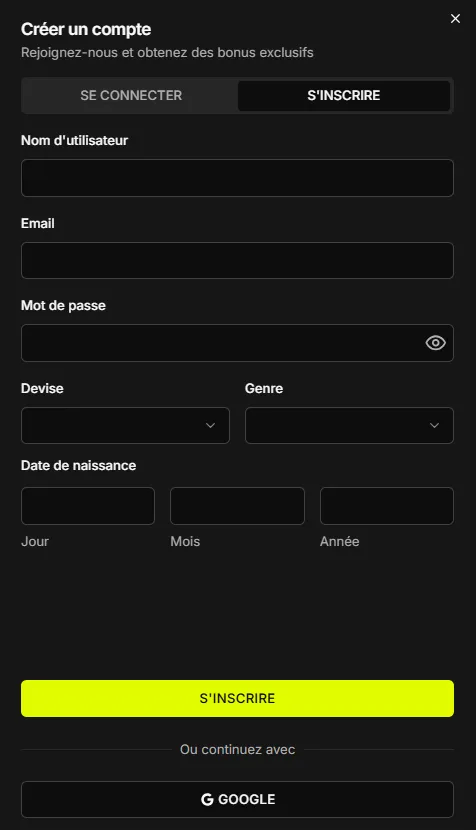 Stakeprix Casino Inscription